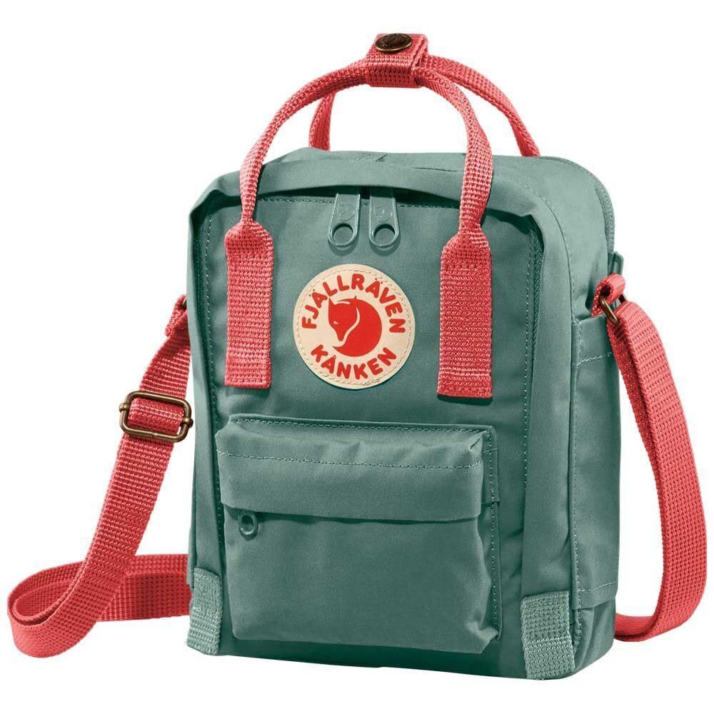 1802 Fjallraven Kanken Sling, Frost Green-Peach Pink